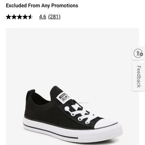 Converse Black and White Shoes: Brand new